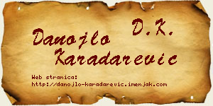 Danojlo Karadarević vizit kartica